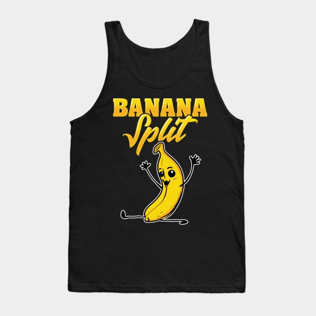 Cute & Funny Banana Split Gymnast Pun Tank Top by theperfectpresents